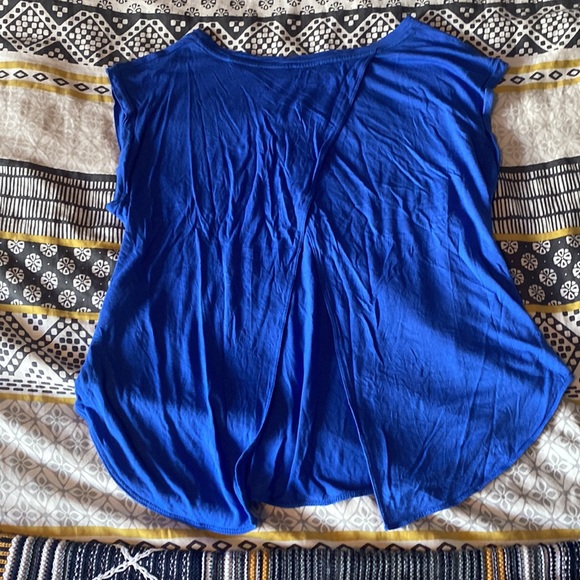 Blue short sleeve Wilfred open back top - Picture 2 of 2